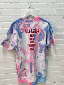 Gugani Tie Dye Red White and Blue Tee